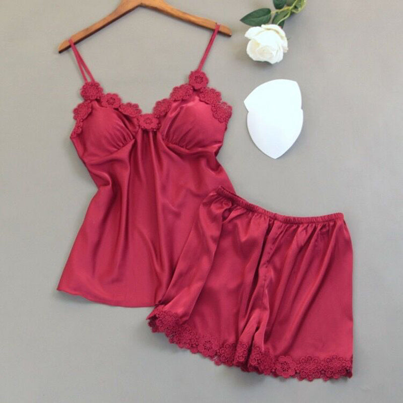 Luxe Satin Lace Sleepwear Set