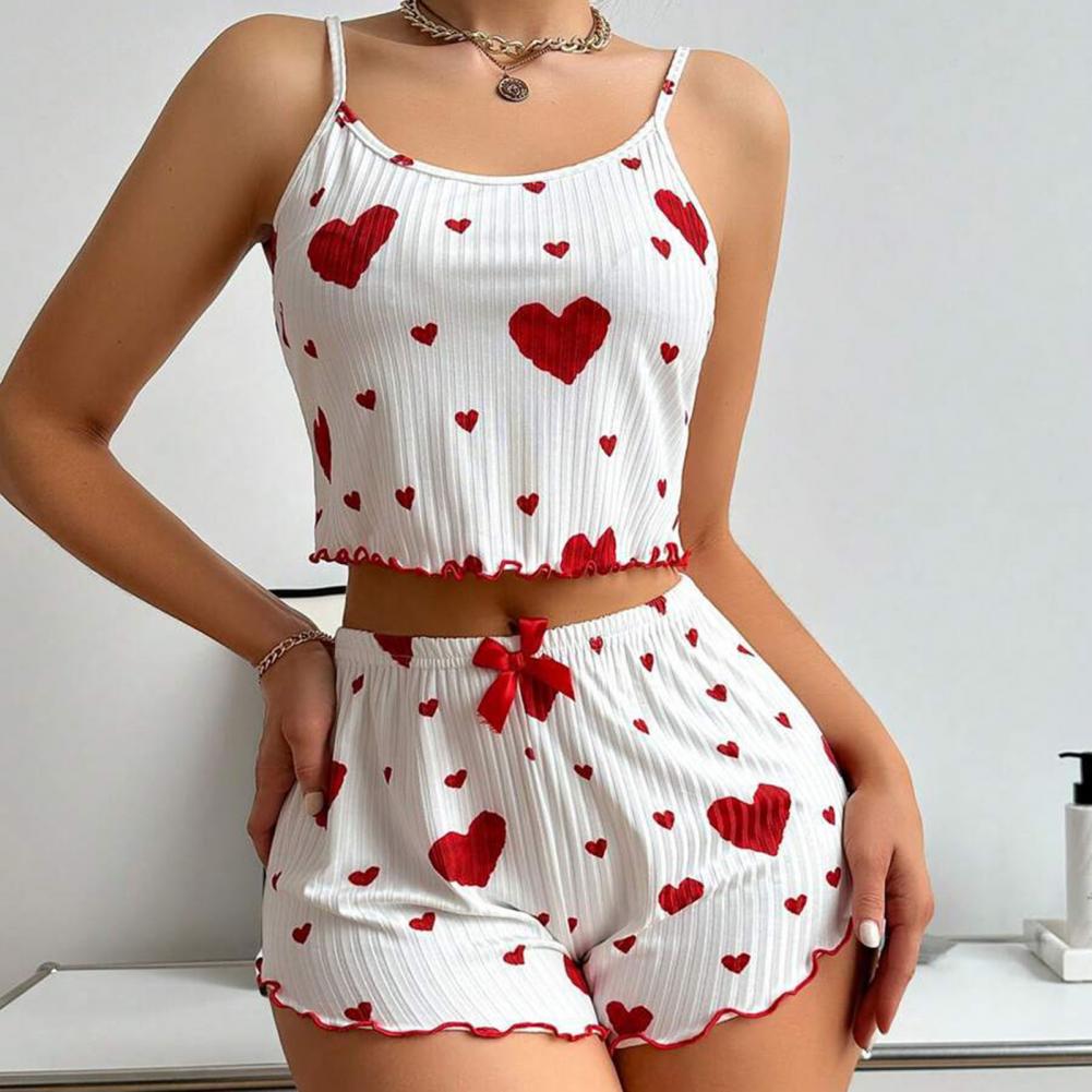 Sweet Dreams – Heart Print Pajama Set