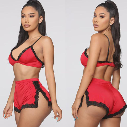 Blush Temptation Lace Sleepwear Set